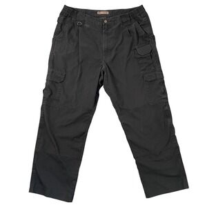 5.11 Tactical Mens Black Cargo Pants Ripstop Utility‎ Work Trousers 38x28